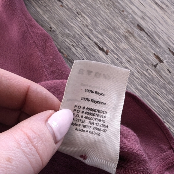 Aritzia Wilfred Free Tie Front Blouse Dusty Rose Women's Medium - Picture 5 of 6